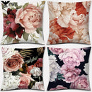 Pink Flower Pattern Cushion Cover by Axyaa - 45x45cm Decorative Pillowcase