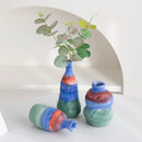Axyaa Ceramic Coarse Pottery Vase with Gradient Colors for Stylish Flower Arrangement