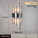 Axyaa Gold Crystal Wall Sconce - Stainless Steel Home Decor Lighting