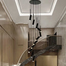 Axyaa Modern Stair Chandelier Pendant Light for Indoor Living Room Lighting