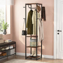 Axyaa Corner Hall Tree Coat Rack with Shelves & Hooks