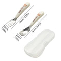 Axyaa Mini Cutlery Set in Stainless Steel Storage Box - Kids Spoon Fork Kit