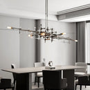 Axyaa Retro Industrial Chandelier: Luxury Stainless Steel LED Hanging Lamps