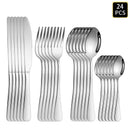 Axyaa Stainless Steel Cutlery Set for Family Dinner or Hotel