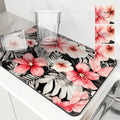 Axyaa Tropical Plants Draining Mat - Quick Dry Kitchen & Bathroom Drain Pad