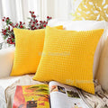 Axyaa Solid Color Graininess Cushion Cover Sofa Decor Lumbar Pillow Case