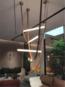 Axyaa Glass Tube Pendant Lamp LED Lighting for Living Room and Staircase