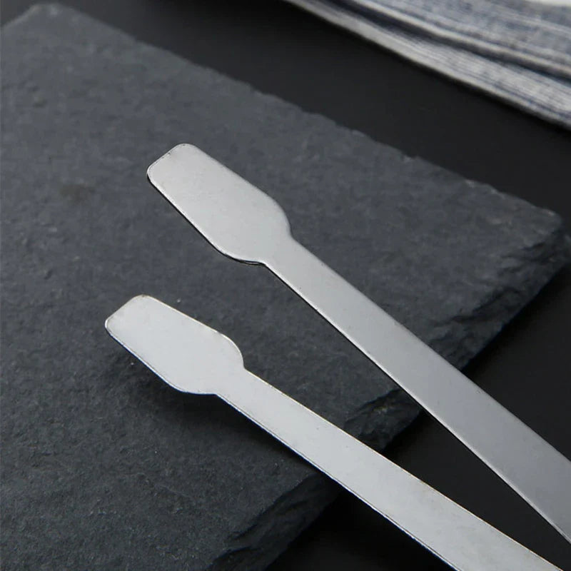Axyaa Stainless Steel Food Tongs - Kitchen Cooking Utensil Twrer Clamp Silver Tweezer