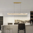 Axyaa Marble Strip Pendant Light: Elegant Natural Stone Hanging Lamp for Home Dining & Bar