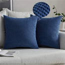 Axyaa Soft Corduroy Cushion Cover in Corn Striped Design for Cozy Living Room Decor.