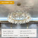 Axyaa Crystal Chandelier Pendant Lamp: Modern Luxury for Dining, Bedroom, Kitchen, Living Room