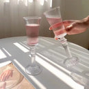Axyaa Ribbed Glass Goblet & Flutes Set for Elegant Occasions