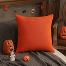 Axyaa Halloween Plaid Throw Pillow Covers, 18x18 Inch Cotton Cushion Case