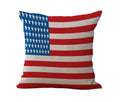 Axyaa Flag Print Dog Design Throw Pillow Cover 45x45cm
