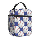 Axyaa Insulated Baseball Lunch Bag with Red Stitching, Portable Thermal Cooler