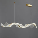 Axyaa Wave LED Pendant Lamp - Elegant Acrylic Designer Chandelier