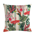 Axyaa Leaf Pattern Decorative Cushion Cover Pink Flower Linen Pillow Case