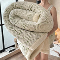 Axyaa Geometric Tuff Fleece Bed Blanket: Soft Sofa Throw, Warm Winter Artificial Lambs Wool