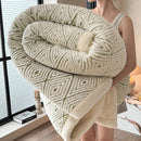 Axyaa Geometric Tuff Fleece Bed Blanket: Soft Sofa Throw, Warm Winter Artificial Lambs Wool