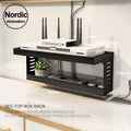 Axyaa Router Rack Shelf 2-layer Storage Holder Seasoning Bottles Kitchen Shelves