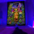 Axyaa Black Light Tapestry for UV Reactive Psychedelic Vibe