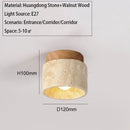 Axyaa Travertine Stone Ceiling Lamp Chandelier for Home Living Room Dining Room