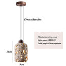 Axyaa Natural Yellow Stone Hanging Pendant Light for Bedroom and Living Room