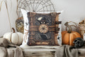 Axyaa Halloween Witch and Cat Throw Pillow Cover for Sofa, Bedroom, Car
