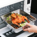 Axya Stainless Steel Square Draining Tray with Lid
