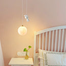 Axyaa Astronaut Lunar Pendant Lamp for Bedroom Study, G9 LED Hanging Fixture