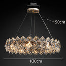 Crystal Chandelier by Axyaa - Elegant Pendant Light for Living Room, Dining Room & Ceiling