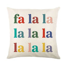 Axyaa Christmas Letter Print Throw Pillow Cover for Festive Home Decor
