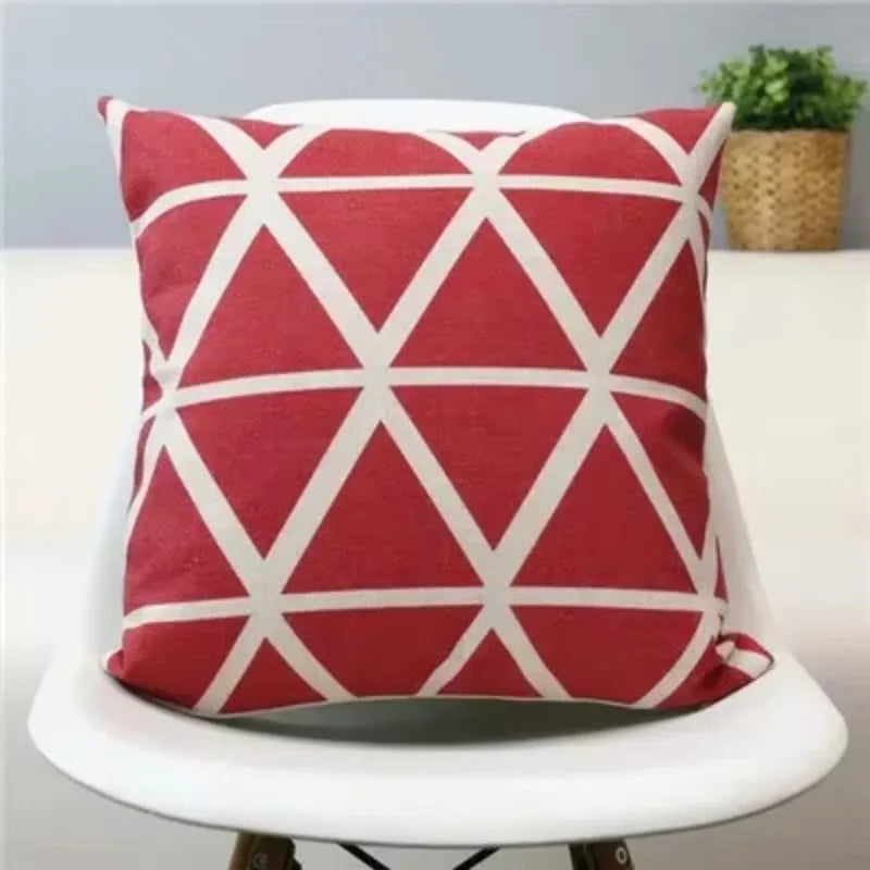Axyaa Nordic Linen Sofa Cushions Cover Grey Bohemian Ethnic Throw Pillows Cover