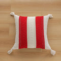 Axyaa Christmas Embroidery Cotton Linen Throw Pillowcase Geometric Cushion Covers