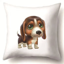Axyaa Dog Puppy Print Pillow Cover Cushion - 45X45CM Home Decor