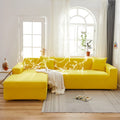 Axyaa Solid Color Waterproof Sofa Cover, Elastic Fabric, Full Bag Design