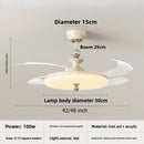 Axyaa Minimalist Ceiling Fan Pendant Light for Dining Room and Living Room