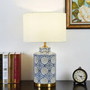 Axyaa Ceramic Table Lamp for Home and Hotel Desk Light
