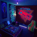 Axyaa Mushroom Glow Tapestry Trippy Gaming Wall Hanging Hippie Psychedelic Decor