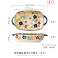 Axyaa Retro Double Ear Ceramic Bowls Set for Household Tableware