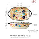 Axyaa Retro Double Ear Ceramic Bowls Set for Household Tableware
