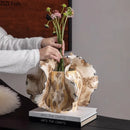 Axyaa Ceramic Artistic Vase for Flowers and Hydroponics