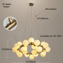 Axyaa Glass Ball Scandinavia Ring Chandelier Pendant Lamp - Living Dining Room Highlight