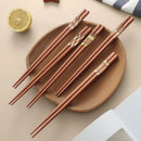 Axyaa Cherry Wood Chopsticks - Non-slip Creative Tableware for Daily Sushi