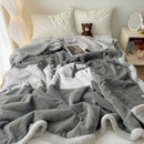 Axyaa Rabbit Fur Blanket: Thick Warmth, Soft Plush - Autumn/Winter Sofa Throw