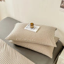 Axyaa Japan Style Plaid Queen Duvet Cover Set with Sheets & Pillowcases