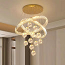 Axyaa Crystal Chandelier for Modern Home Stair, Living Room, Dining Room Lighting