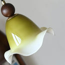 Axyaa Green Glass Art Pendant Lamp for Bedroom Living Room Wall Decor