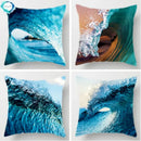 Axyaa Blue Polyester Decorative Cushion Cover 45x45cm Home Sofa Bed Pillowcase