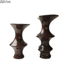 Axyaa Ceramic Knot Vase for Desk Decor, Floral Arrangements and Room Aesthetic